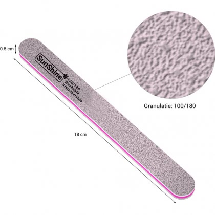 Pila Unghii Sunshine Dreapta Gri 120-180 Thumb 1
