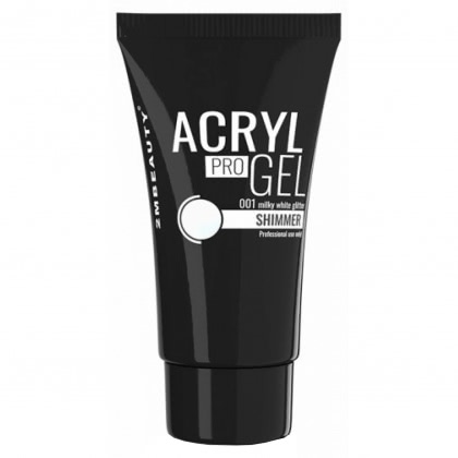 Acryl Pro Gel 2M Shimmer Milky White Nr. 01