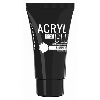 Acryl Pro Gel 2M Shimmer Milky White Nr. 01 60g