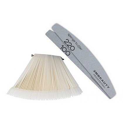 Pachet Paletă Pentru 50 De Culori + Buffer Sponge Negru 2M Beauty 100-220